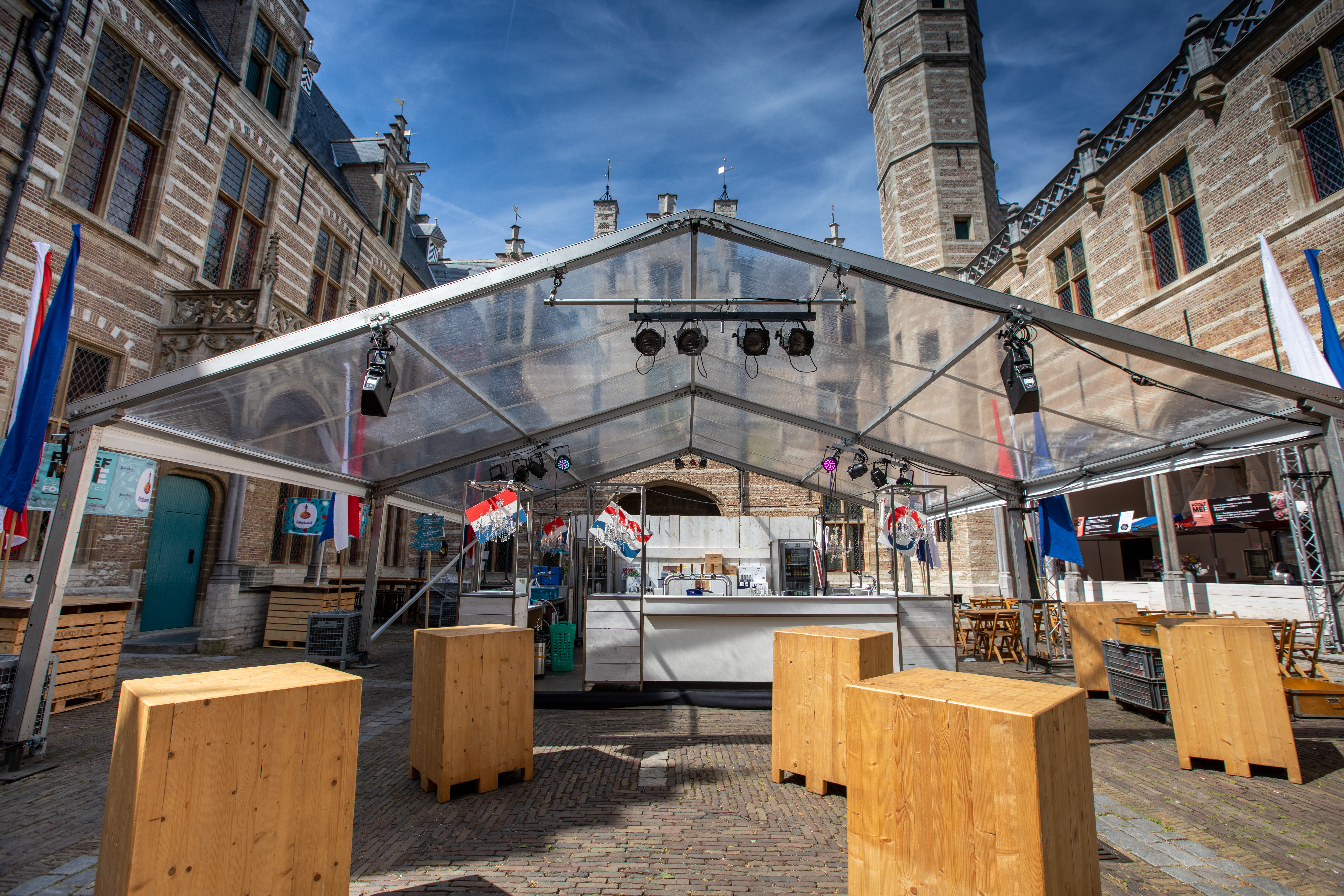 Zandkleur dakzeil  transparant 50 m2