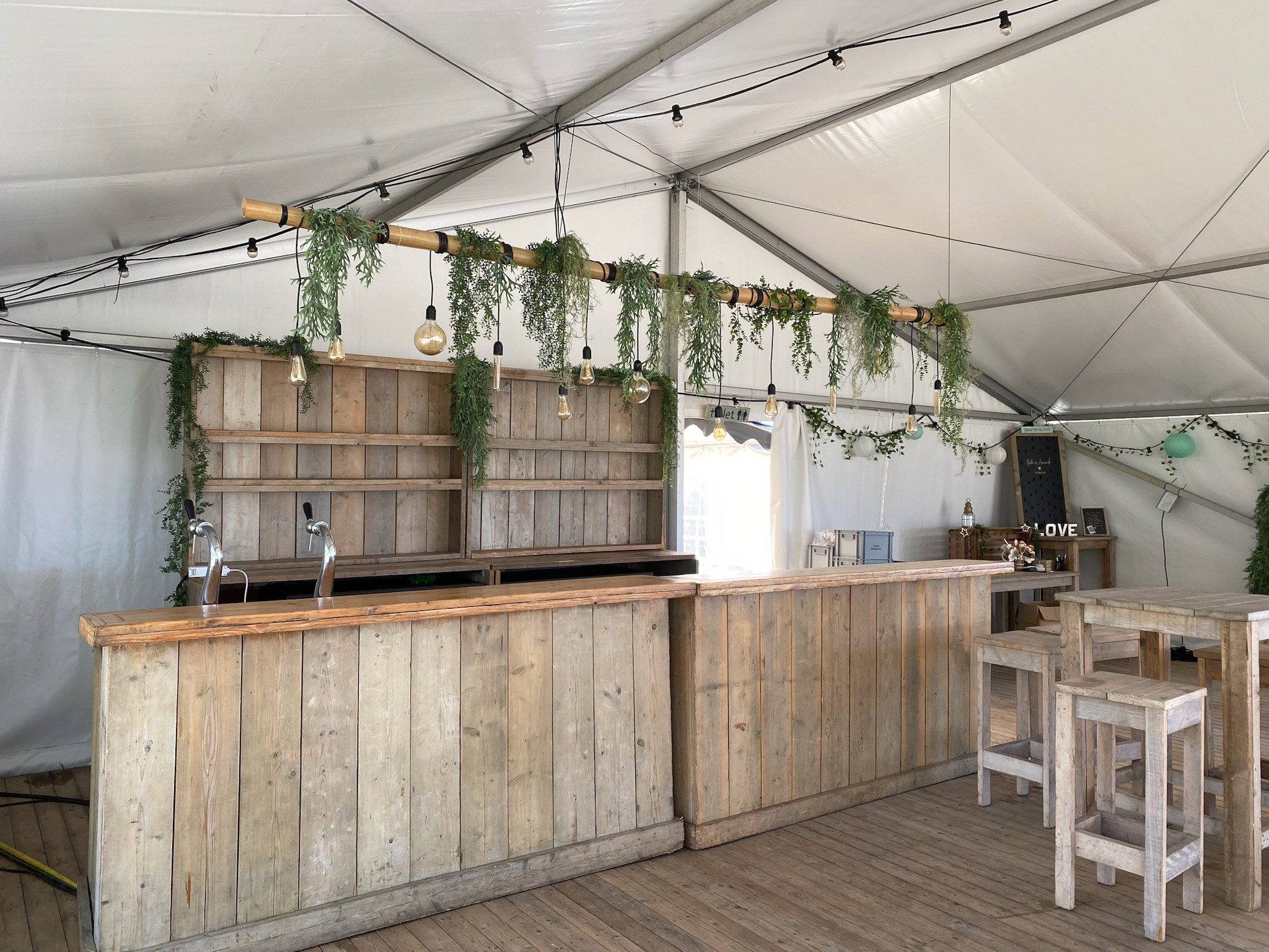 Barverlichting  dubbel in rek